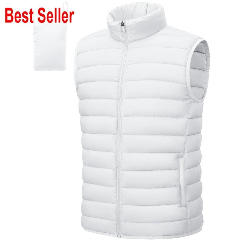 Men's Lightweight Puffer Vest Packable Windproof Winter Outdoor Sleeveless